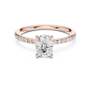 Classic Women's 14K Yellow Gold 1.00 CT <b>Cushion</b> Cut Engagement Ring IGI Certified Lab Grown Diamond Anniversary Wedding - Product Image 5