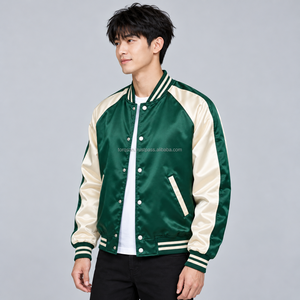 Chaqueta Universitaria Personalizada de Satén con Bordado Personalizado, Parches de Chenilla, Colores en Contraste y Acabado Premium - Product Image 4