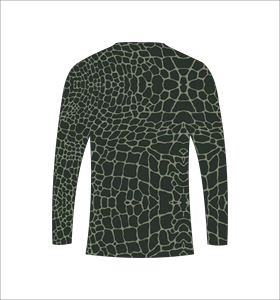 Camiseta Deportiva de Manga Larga con Microestampado Verde Oscuro, Transpirable, para Entrenamiento Físico - Product Image 5
