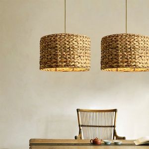 Abat-jour de plafonnier en jacinthe d'eau pour décoration intérieure, sans source lumineuse incluse - Product Image 4