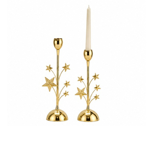 Gold <b>Star</b> Christmas <b>Candle</b> <b>Holders</b> Wholesale Metal Candlestick Stand For Festive Dinner Table Centerpiece And Home Decoration - Product Image 1
