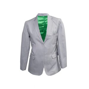 Blazer cintré gris Zeta pour homme, simple boutonnage, classique, formel et décontracté, personnalisable, pour tenue de fraternité, fabrication en usine, vente en gros - Product Image 1