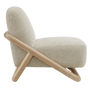 Sofá Individual Moderno de Lujo Tapizado en Tela de Lino con Estructura de Madera de Teca, Muebles para Sala de Estar - Fander - Product Image 2