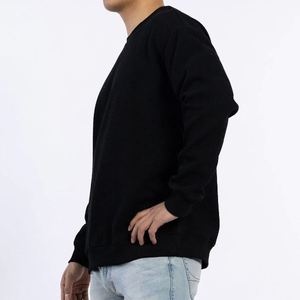 เสื้อสเวตเชิ้ตแขนยาวสำหรับผู้ชายสีดำล้วนเสื้อมีฮู้ดและสเวตเชิ้ตผ้าคอตตอนเนื้อหนาสำหรับผู้ชาย - Product Image 4