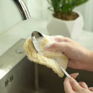 lofa luffah <b>loofa</b> loofah Natural Loofah Sponge, Bath Scrubber for Body Exfoliation Women Men Daily Shower Skincare Spa Use - Product Image 3