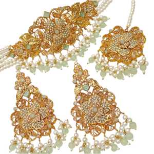 Fashionable Zircon Necklace Fashion Jewelry Sets Premium Bridal Jewelry Set Luxury Party Wear <b>Accessories</b> - Product Image 4