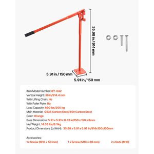 Estrattore per Pali a T da 36 Pollici per Recinzioni, in Acciaio, Resistente, con Capacità di Carico di 660 libbre, Attrezzo Salva-Lavoro per Rimozione Chiodi da Recinzioni - Product Image 4