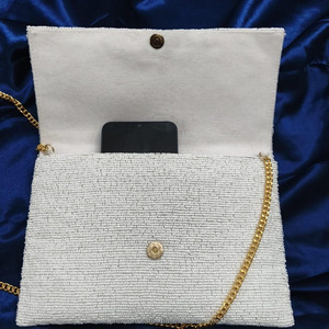 Bolso de mano con cuentas hecho a mano con bordado Floral de mariposa, bolso de fiesta de boda de lujo, bolso de noche personalizado de diseñador - Product Image 2