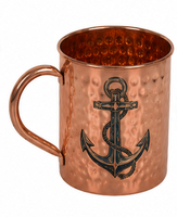 Mug en cuivre martelé artisanal avec motif tortue marine, tasse à boire en cuivre pur, mug Moscow Mule, tasse en cuivre sur le thème de la faune marine