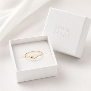 18K Gold Plated S925 Sterling <b>Silver</b> Water Drop Wave <b>Ring</b> Minimalist Plain Band for Women Wholesale - Product Image 1