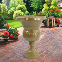 Nouveau Style métal extérieur fleur urne jardin planteur urnes piédestal élégant aluminium urne jardinières et piédestal pour plantes d'extérieur
