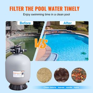 Filtro a Sabbia in PVC da 24 Pollici per Portata Fino a 65 GPM, Valvola Multiporta a 7 Vie su Misura, Sistema di Filtrazione per Piscine - Product Image 6