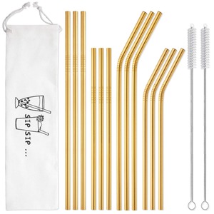 Pailles en acier inoxydable professionnelles réutilisables, accessoires pour boissons - Product Image 5