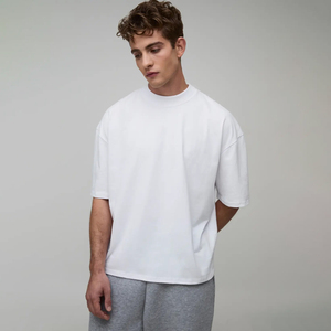 OEM Heavyweight Bulk <b>Tshirt</b> Custom logo Printing Plain Tee Shirt Short Sleeve Blank Cotton Plus Size Men's T-shirts - Product Image 1