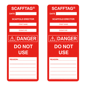 Brady ScaffTag Danger : Inserts pour la gestion de la sécurité des échafaudages - Ne pas utiliser - Product Image 2