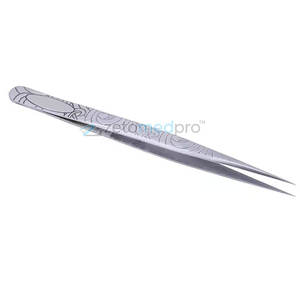 Pince à épiler à pointe fine en acier inoxydable, outil de précision antistatique pour la beauté - Product Image 4