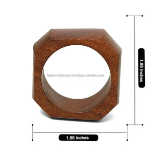 Luxurious Simple <b>Retro</b> Wooden Napkin Ring Environmentally Friendly for Wedding Celebration Party for <b>Dining</b> <b>Table</b> - Product Image 3