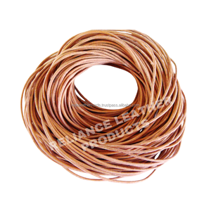 Collar de cordón de cuero redondo negro Natural de 2,0mm Cuerda de cuero genuino 2mm Redondo ajustable - Product Image 6