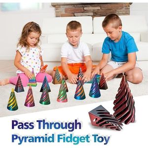 Set da 3 Spinner a Spirale Impossibile, Giocattoli Antistress a Forma di Piramide per Adulti e Bambini - Product Image 3
