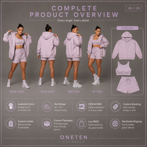 ONETEN APPARELS Conjunto de Sudadera con Capucha Oversize para Mujer, Invierno, Color Lavanda Sólido, Forro Polar Transpirable, Ropa Deportiva Casual, 3 Piezas, Shorts Ajustados - Product Image 3