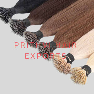 ผมต่อแบบถาวรผมสีบลอนด์ปลายแหลมรูปตัวยูผสมสีเงิน - Product Image 6