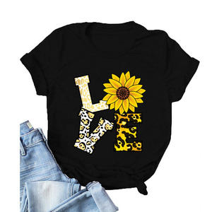 Breathable Ladies Print T-Shirt Lightweight Stretchy Fabric Casual Tee Summer Comfort Women Fashion Top Loose Fit Wholesale Bulk - Product Image 1