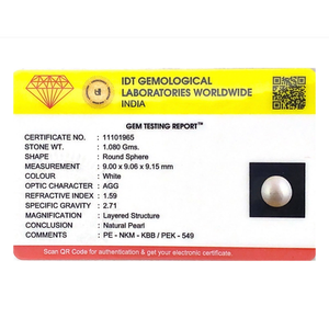 Certified Natural Freshwater Pearl 5.4 Carat Loose Gemstone for Fine Jewelry - Product Image 3