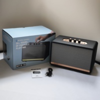 Lecteur audio sans fil M18 Vintage Rock avec subwoofer à basses profondes, son acoustique clair, pour décoration de salon, café, cadeau, vente en gros, boîtier