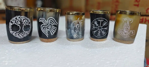 Verre à boire en corne de buffle polie, forme naturelle, écologique, étanche, pour Noël et le Nouvel An, ensemble de boissons, vin, café, artisanat - Product Image 6