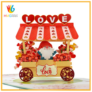 Carte Pop-Up de mariée romantique, bon prix, artisanat, belle mariée romantique, fournisseurs du Vietnam, meilleur vendeur - Product Image 5