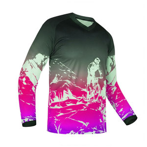 เสื้อเจอร์ซีย์ปั่นจักรยานสำหรับทีมมืออาชีพ แขนยาว ระบายอากาศได้ดี ผลิตจากโพลีเอสเตอร์คุณภาพดี พิมพ์ลายดิจิทัลสำหรับฤดูหนาว ขนาดใหญ่พิเศษ รับผลิตตามแบบ OEM - Product Image 2