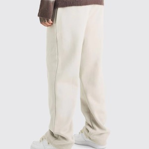 Pantalones Deportivos Casuales de Felpa de Algodón y Poliéster Grueso para Hombre, Ajuste Delgado, Color Marrón, con Logotipo Personalizado, Venta al por Mayor, Pantalones Lisos - Product Image 2