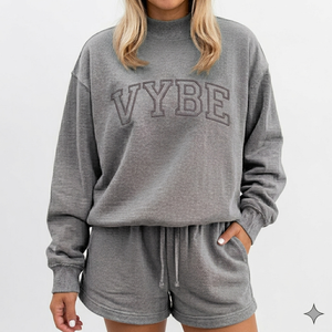 Conjunto Elegante de Invierno para Mujer, Cuello Alto, Dos Piezas, Felpa Cálida, Cómodo y Estiloso para el Frío - Product Image 1