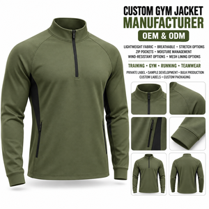 Veste d'entraînement résistante à l'eau, veste de performance légère en polyester, logo personnalisé, fournisseur de vêtements en gros - Product Image 2
