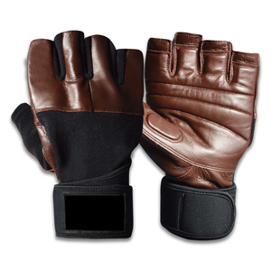 Guantes de Levantamiento de Pesas de Marca Privada con Palma de Cuero de Ante para Entrenamientos sin Callosidades, Accesorios de Culturismo al por Mayor - Product Image 4