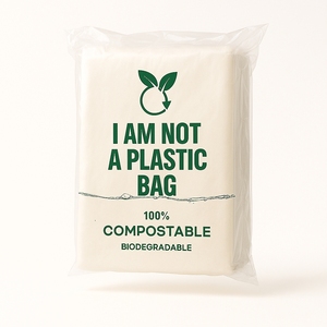 Bolsas de Compra Biodegradables PLA/PBAT a Base de Plantas |   Bolsas de Compra Desechables Ecológicas Compostables y Biodegradables - Product Image 4