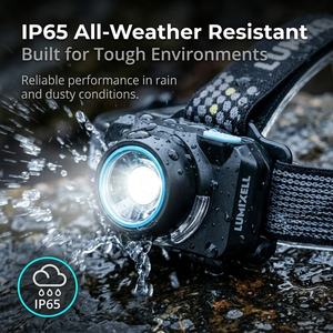 Lampe frontale LED hybride 300LM, rechargeable par USB-C, contrôle de la mise au point zoomable, phare résistant à l'eau IP65 - Product Image 5