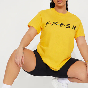 T-shirt en jersey modal 100% coton uni à ourlet incurvé pour femme, col ras du cou, manches courtes, coupe décontractée, idéal pour l'été - Product Image 5
