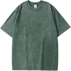Nueva Llegada, Camiseta de Gran Tamaño para Hombre, Estilo Informal, Lavada al Ácido, 240 GSM, 100% Algodón, 2026 - Product Image 2