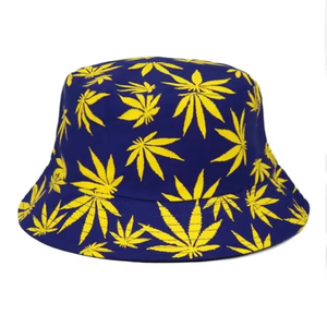 OEM Custom Printed 100% Cotton Bucket Hat | Vibrant <b>Leaf</b> Sublimated Casual Cycling Sun Hat Stack | Sialkot Headwear Factory - Product Image 5
