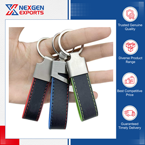 Direct Factory Supply Top Class Quality Luxurious Style Highly Durable PU Leather Keychain Customizable Color Design Gift Travel - Product Image 2