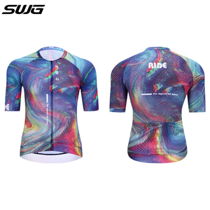 SWG Custom Logo donna <span class=keywords><strong>Shorts</strong></span> a sublimazione manica maglia da ciclismo Road <span class=keywords><strong>MTB</strong></span> Pro Team - Product Image 1
