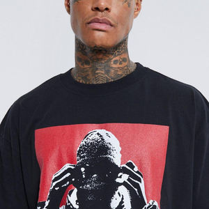 Camiseta Ligera de Corte Regular para Hombre, Talla Grande, en Diferentes Tallas y Colores, con Diseño Serigrafiado - Product Image 2