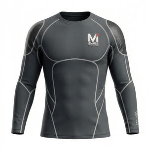 Conjunto Deportivo de Compresión Táctica Negro para Hombre, Ropa de Entrenamiento y Running, Traje de Compresión Maluza - Product Image 1