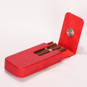 Estuche de Cigarros Portátil de Cuero Premium con Cortador Integrado, Protección de Viaje Incorporada, Multifuncional, Elegante, Ideal para Regalo - Product Image 1