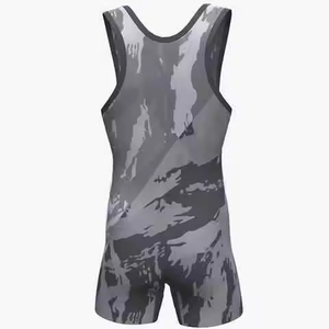 Latest Powerlifting Singlets Unisex Wrestling Singlet Custom Doublets Singlets with Sublimation Men's Fighting Suit - Product Image 2