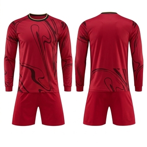 Conjunto de Camiseta de Fútbol Unisex Verde Sublimada 100% Poliéster, Corte Ajustado, Manga Corta, Absorbe la Humedad, Transpirable, Ropa Deportiva - Product Image 1