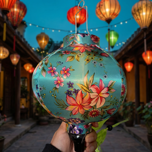Vietnam Colorful Silk Lantern Bamboo Frame Material for Party Decoration Home Hanging <b>Ornament</b> Display Use - Product Image 4