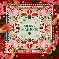 Nouveau 2026 – Table de Mahjong Premium « Casse-Noisette » de 33 pouces pour Soirées de Jeu de Noël, Décoration de Table en Néoprène Antidérapant, Pliable et Moderne