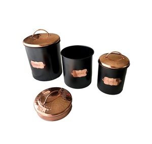 Hammered Cylinder Food <b>Storage</b> <b>Containers</b> With Lids Airtight Freshness Preservation <b>Kitchen</b> Use Handcrafted Vintage Design - Product Image 3
